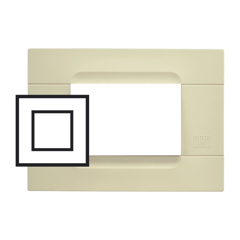 Pvc двумодулна рамка, ivory, simon urmet, kadra, 10802.av