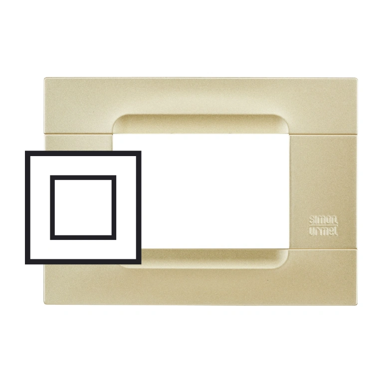 pvc двумодулна рамка, gold, simon urmet, kadra, 10802.gd