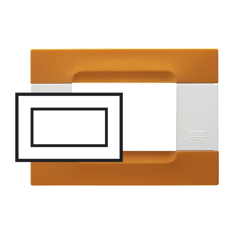 pvc четиримодулна рамка, orange san francisco, simon urmet, kadra, 10804.b.30