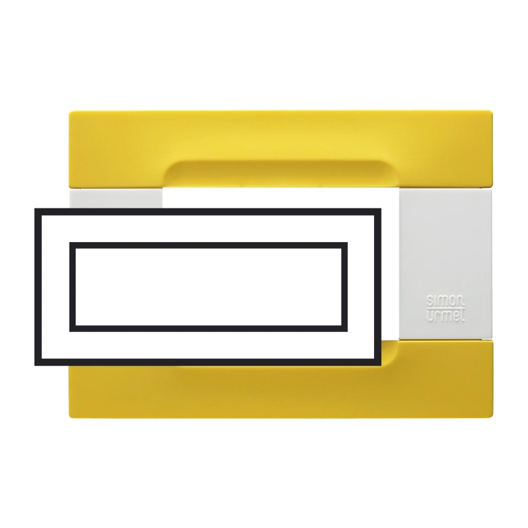 pvc седеммодулна рамка, yellow lisbona, simon urmet, kadra, 10807.b.34