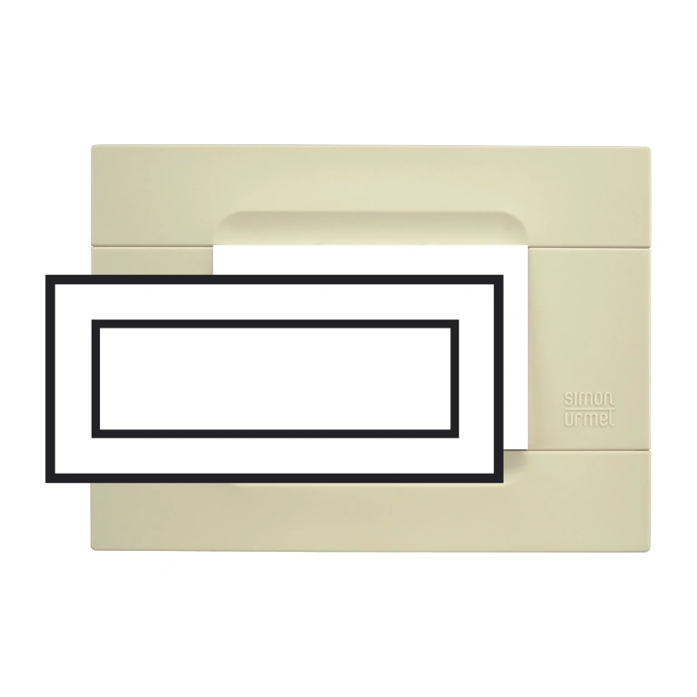 pvc седеммодулна рамка, ivory, simon urmet, kadra, 10807.av