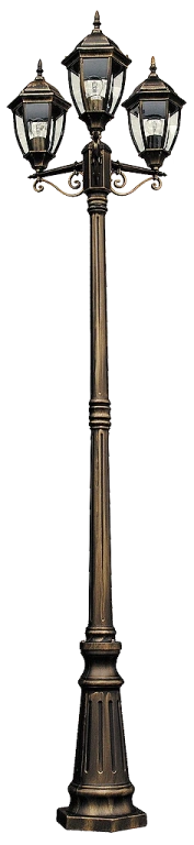 Метален градински стълб, antique gold, rabalux, toronto, 3x60w, 8460