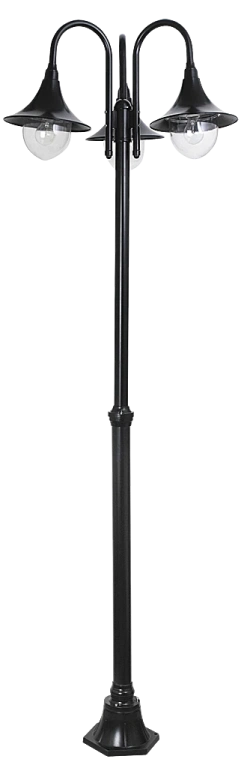Метален градински стълб, black, rabalux, konstanz, 3x100w, 8248