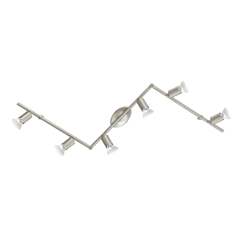 Метален спот, satin nickel, eglo, buzz-led, led 6x3w, 3000k, 6x200lm, 92599