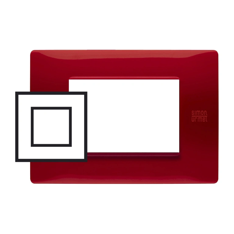 Pvc двумодулна рамка, red, simon urmet, flexa, 11802.rs
