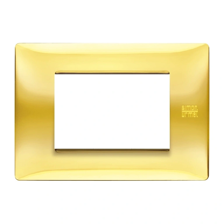 pvc тримодулна рамка, shiny gold, simon urmet, flexa, 11803.ol