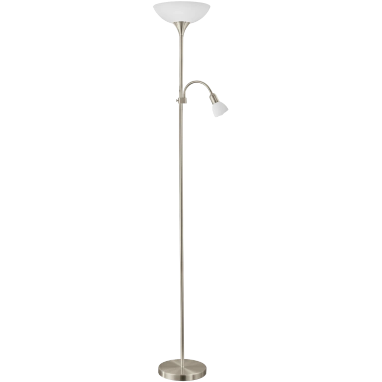 метален лампион, satin nickel, eglo, up 2,1x60w, 1x25w, 82842