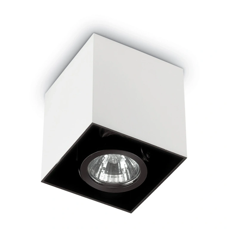 метална луна, bianco, ideal lux, mood pl1 small square, 1x28w, 140902