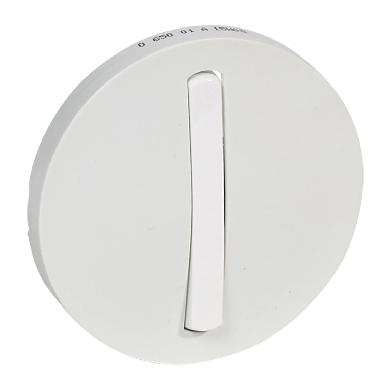 лицев панел за механизъм ключ и механизъм бутон, /сх.1, сх.6, сх.7 и лихт/, бял, legrand, celiane, 65001