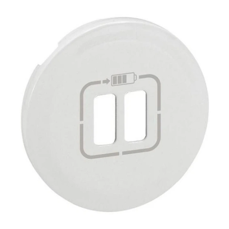 лицев панел за двоен usb контакт , бял, legrand, celiane, 68256