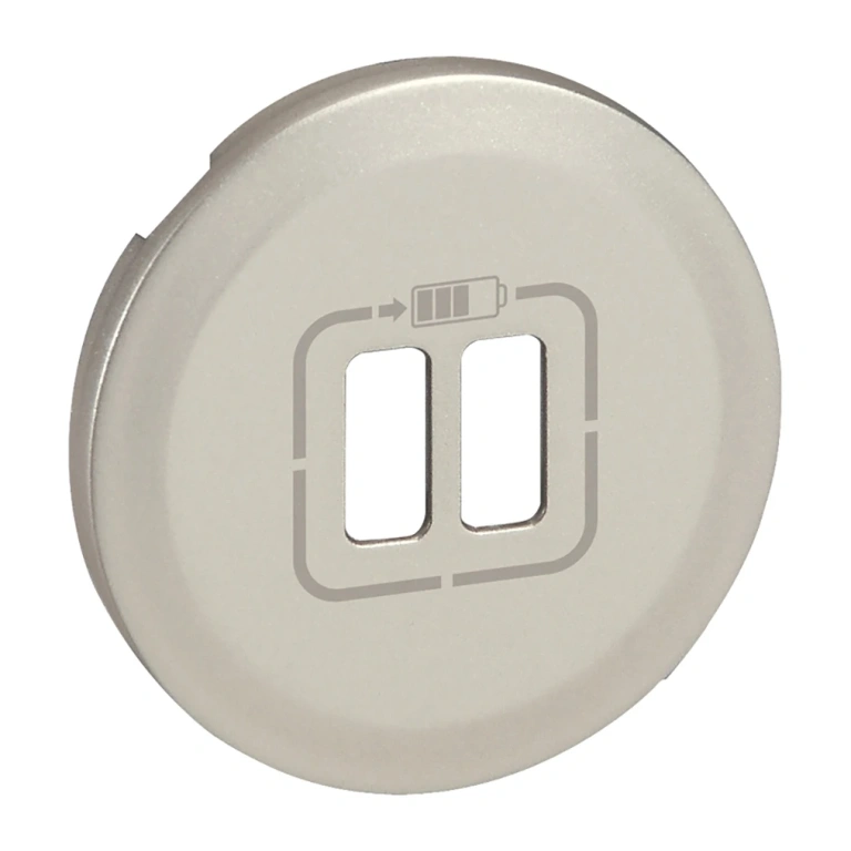 лицев панел за двоен usb контакт, титан, legrand, celiane, 68556 