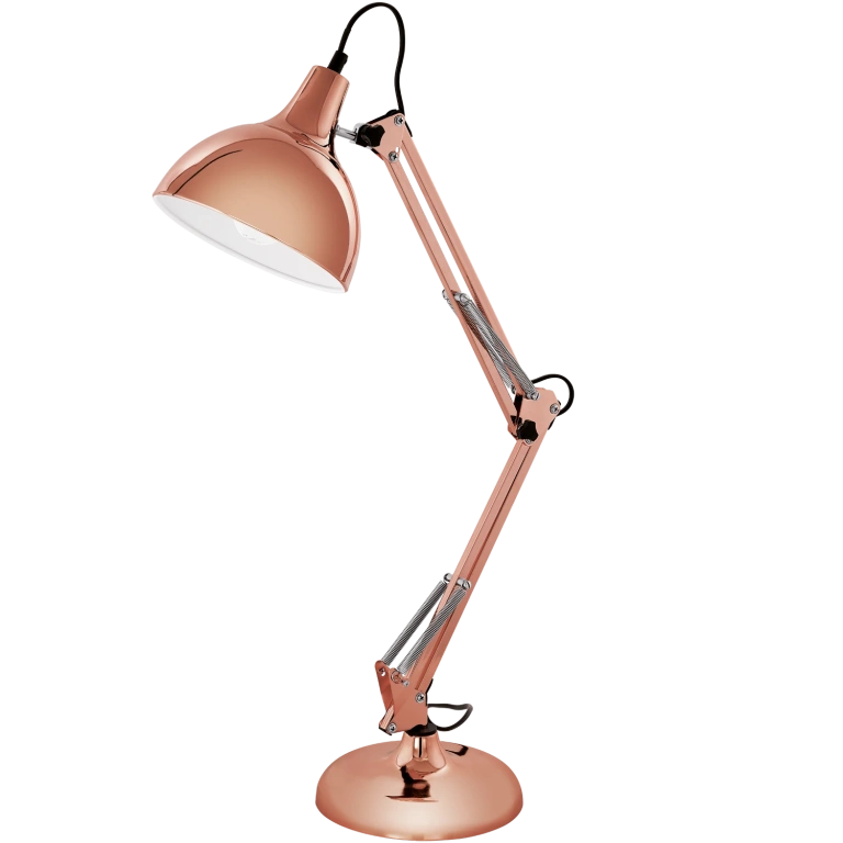 метална работна лампа, copper, eglo, borgillio, 1x60w, 94704
