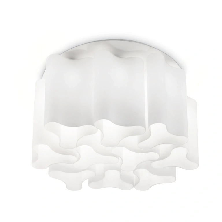 Стъклен плафон, bianco, ideal lux, compo pl10, 10x60w, 125510