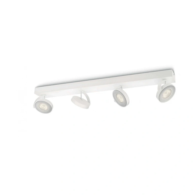 Метален спот, white, philips, clockwork, led 4x4.5w, 2700k, 2000lm, 53174/31/16