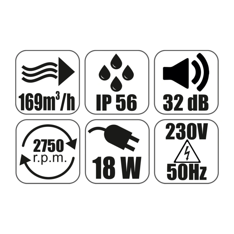 Вентилатор за баня, квадрат с клапа, бял и злато, mmotors, ф100/169, 169m/h3, 18w, mm-p, 06 стъкло права, 4734