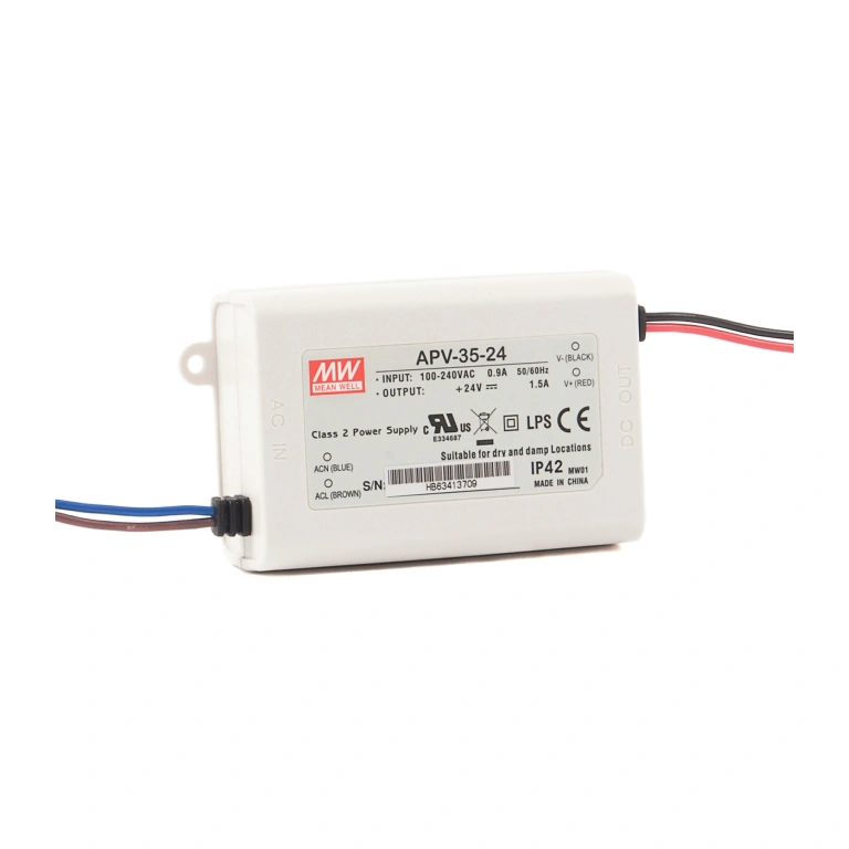 Лед захранване, meanwell, 24v, 35w, ip30, apv-35-24