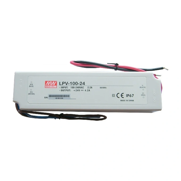 Лед захранване, meanwell, 24v, 100w, ip67, lpv-100-24