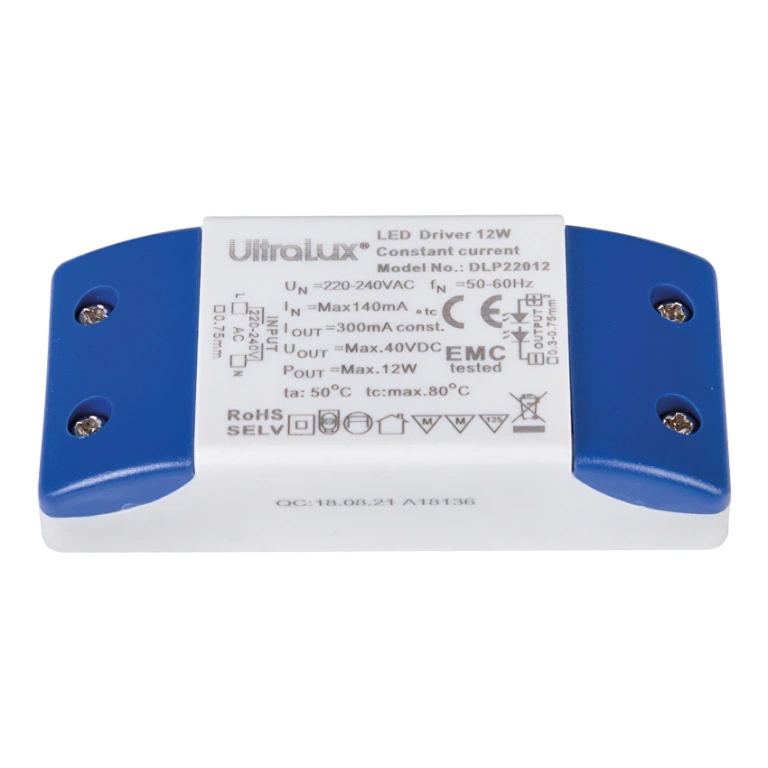 Драйвер за led панел, недимиращ, 220-240v ac i out-300ma, 12w, ultralux, dlp22012