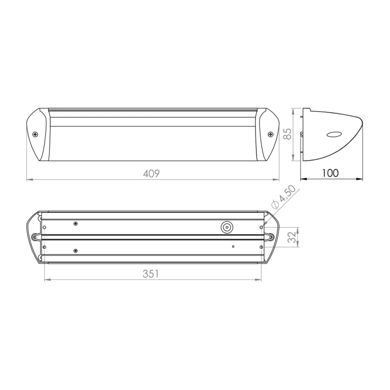Осветително тяло бри 18, пластмаса, ip54, 18w, бял, atra, 7661