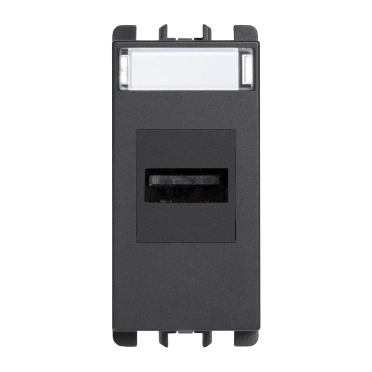 usb контакт, конектор за данни, 1 модул, антрацит, simon urmet, nea, 10451
