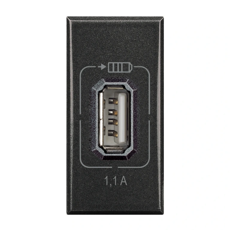 usb розетка за зареждане, anthracite, bticino, axolute, hs4285c1