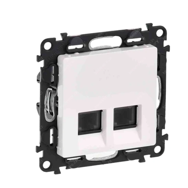 Розетка 2xrj45 stp кат.6е, бял, legrand, valena life, 753147