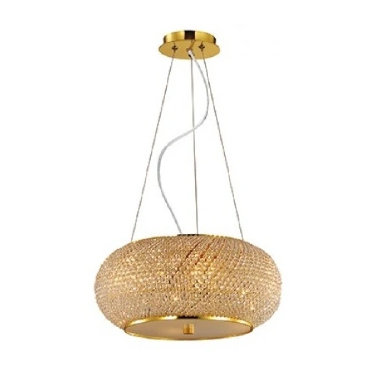 кристален полилей, oro, ideal lux, pasha sp6, 6x40w, 082172