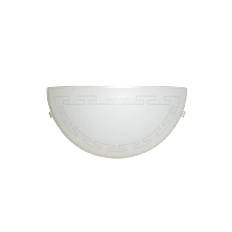 Стъклен аплик, бял, siriuslights, вавилон, 1x60w, 014251