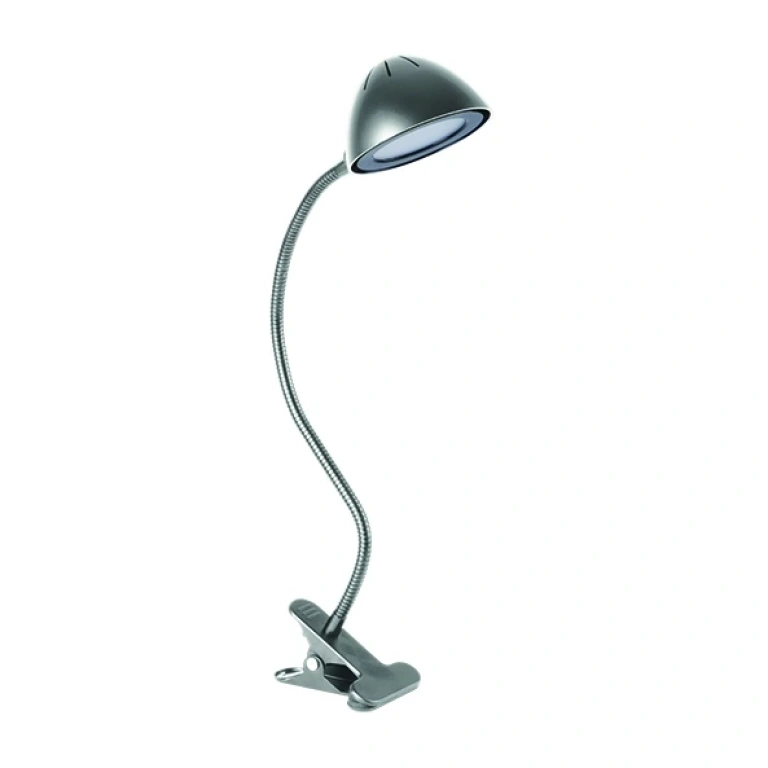 Метална работна лампа, silver, kanlux, liba, led 7/1.5w, 3000k, 200/50 lm, 23631