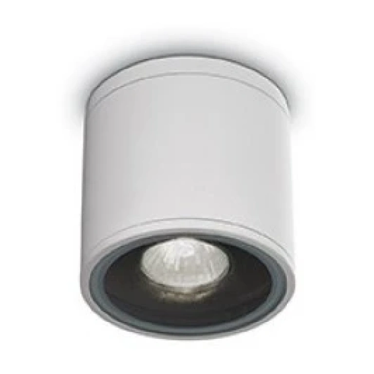 метално градинско тяло, bianco, ideal lux, gun pl1, 1x28w, 122663