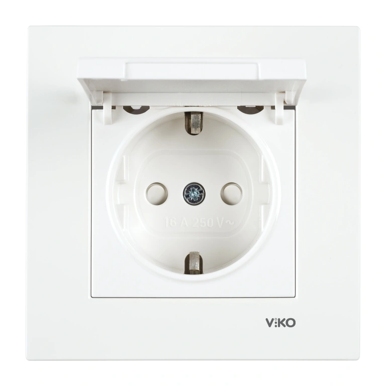контакт с капак, бял, viko, karre Panasonic, wktc02102wh