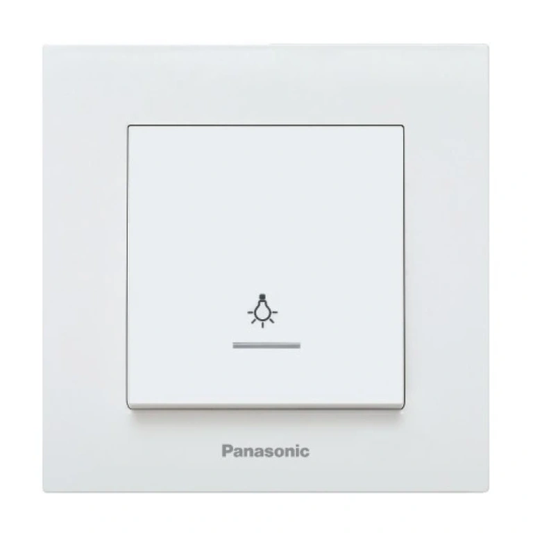 ключ бутон стълбищен с индикаторна лапичка, бял, viko, karre Panasonic, wktc00172wh