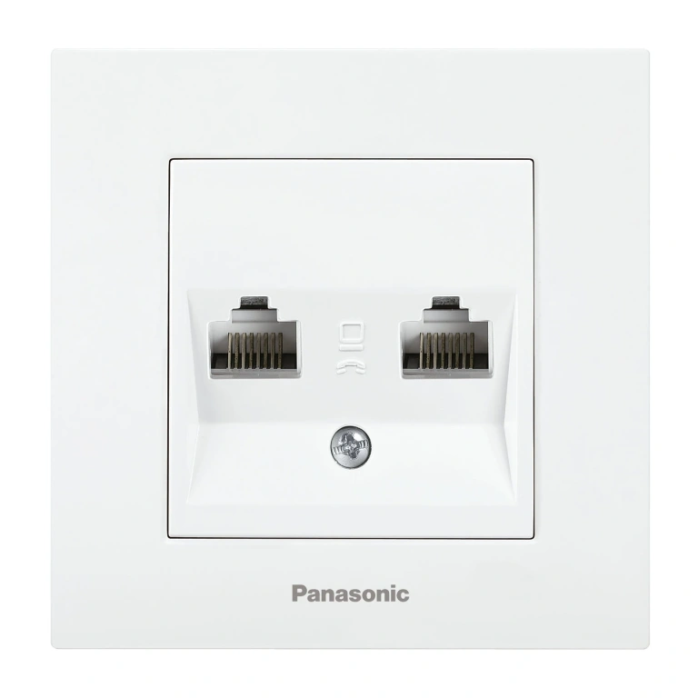 двойна компютърна розетка rj45 cat.5., бяла, viko, karre Panasonic, wktc04062wh