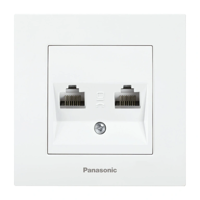 двойна компютърна розетка rj45 cat.6, бяла, viko, karre Panasonic, wktc04072wh