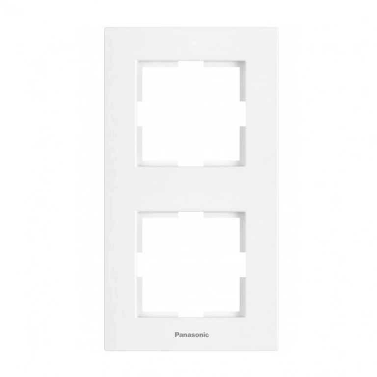 двойна рамка вертикална, бяла, viko, karre Panasonic, wktf08122wh