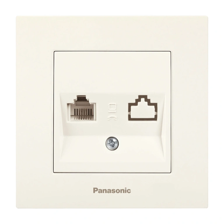 Телефонна розетка rj11 cat.3, крем, viko, karre Panasonic, wktc04022bg