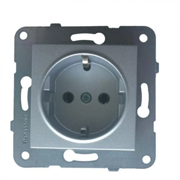 Контакт шуко, сив,viko, karre Panasonic, wktt02022sl