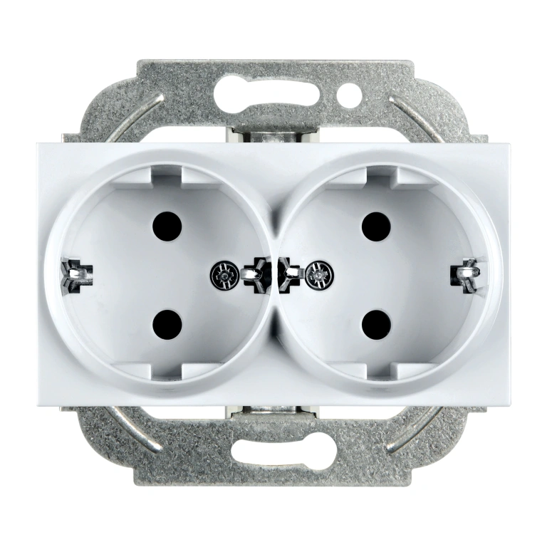 двоен контакт шуко, сив, viko, karre Panasonic, wktt02052sl