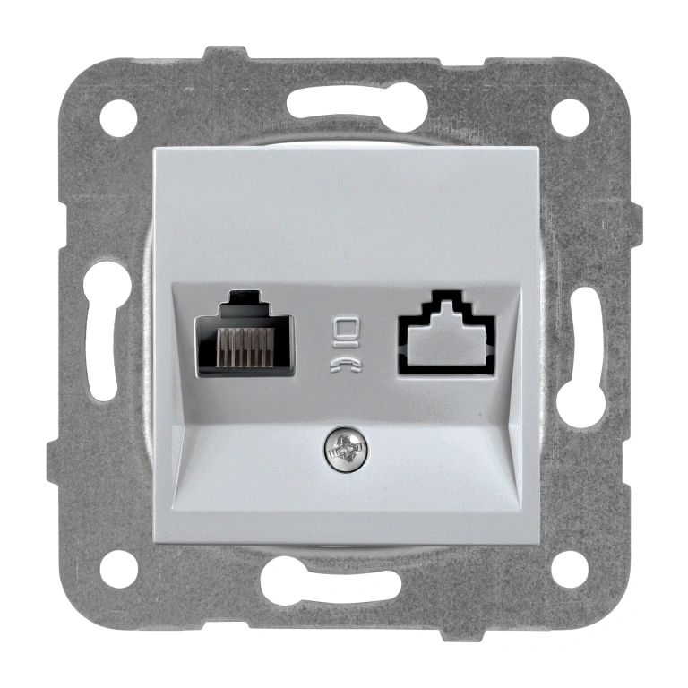 компютърна розетка rj45 cat.5, сива, viko, karre Panasonic, wktt04042sl