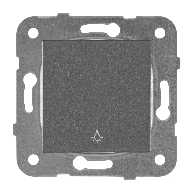 Ключ бутон стълбищен, тъмно сив, viko, karre Panasonic, wktt00162dg