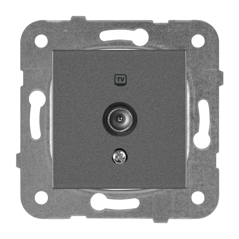 телевизионна розетка, тъмно сива, viko, karre Panasonic, wktt04542dg