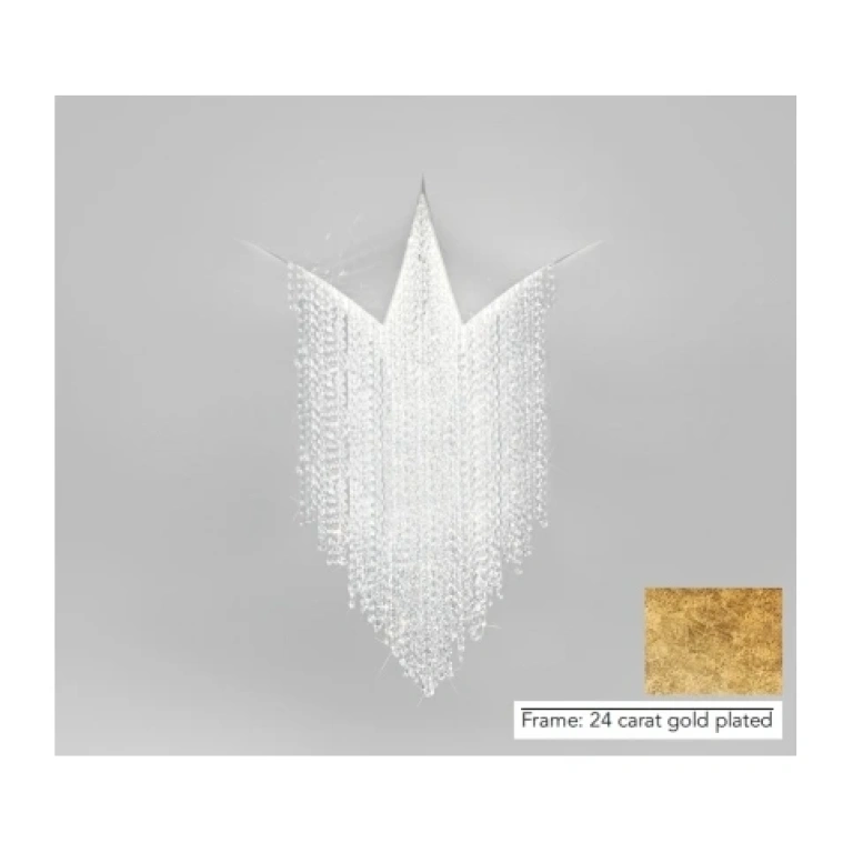 Кристален плафон, clear, 24 carat gold plated, fonte de luce, kolarz, led 1x48w, 3000k, 4270lm, 5313.10154.940 