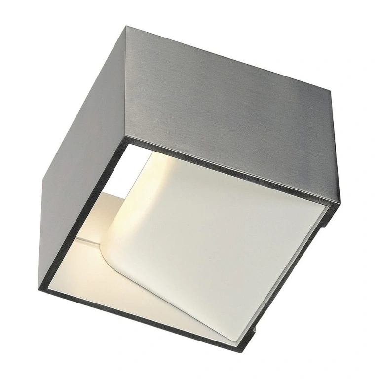 метален аплик, aluminium brshed/white, slv, logs in, led 1x5w, 3000k, 300lm, 151325