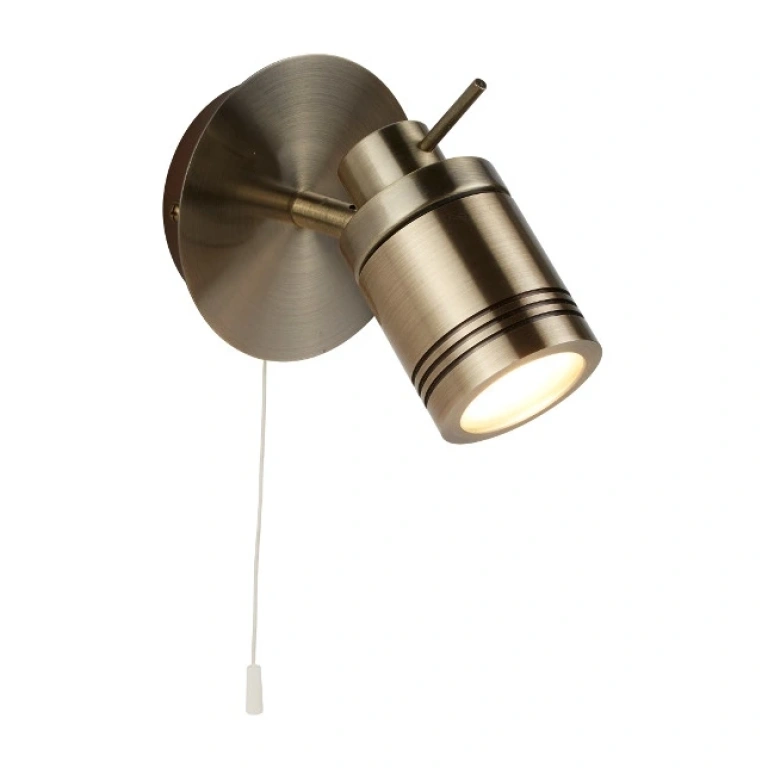 метален аплик, antique brass, searchlight, samson, 1x4w, 3000k, 350lm, 6601ab