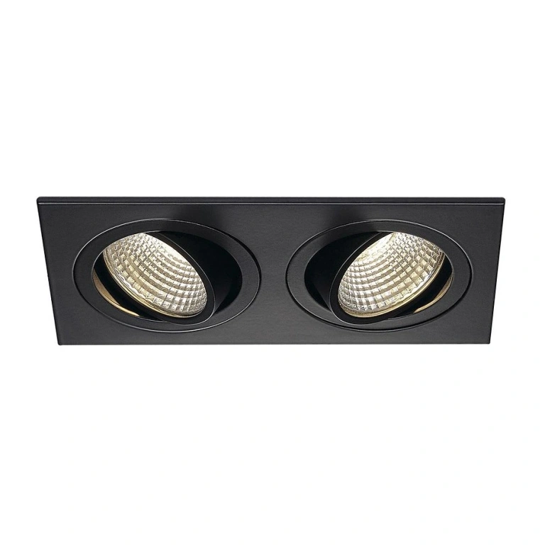 Двойна метална луна, matt black, slv, new tria 2set, led 2x6.2w, 3000k, 1150lm, 113920