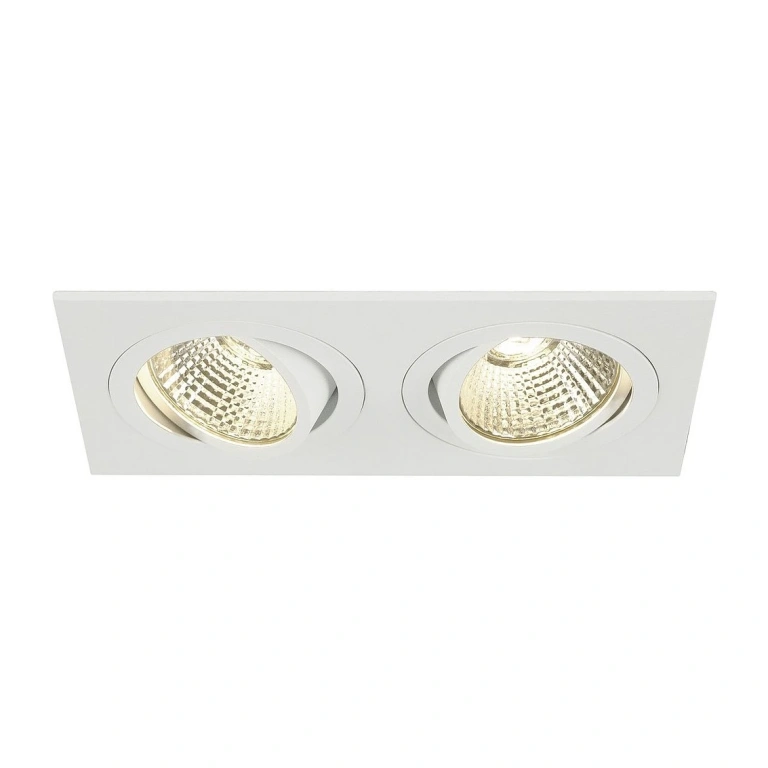 двойна метална луна, matt white, slv, new tria 2set, led 2x6.2w, 3000k, 1200lm, 113921