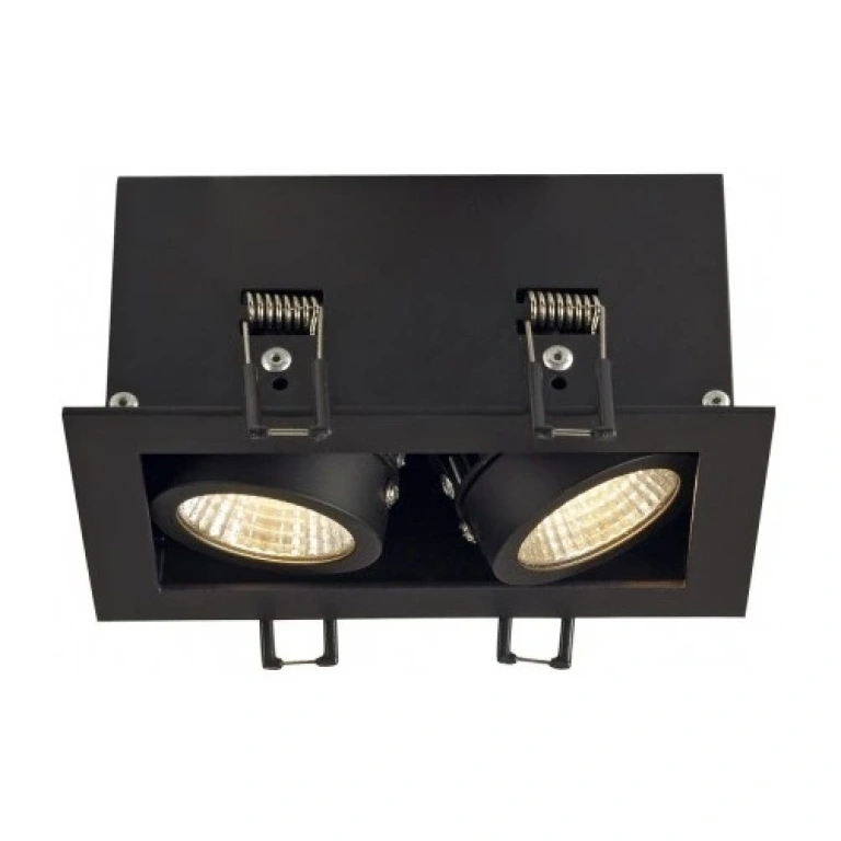 двойна метална луна, matt black, slv, kadux 2 set, led 2x6.2w, 3000k, 1150lm, 115710