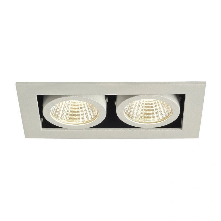 Двойна метална луна, matt white, slv, kadux 2 set, led 2x6.2w, 3000k, 1200lm, 115711