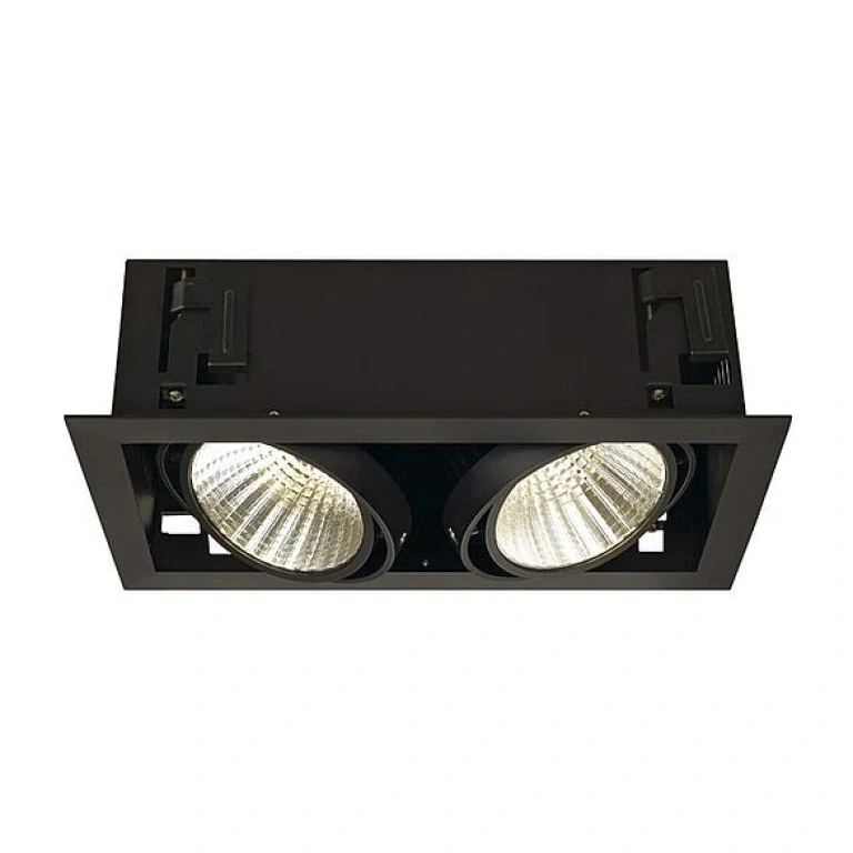 двойна метална луна, matt black, slv, kadux 2 set, led 2x24.5w, 3000k, 5300lm, 115740