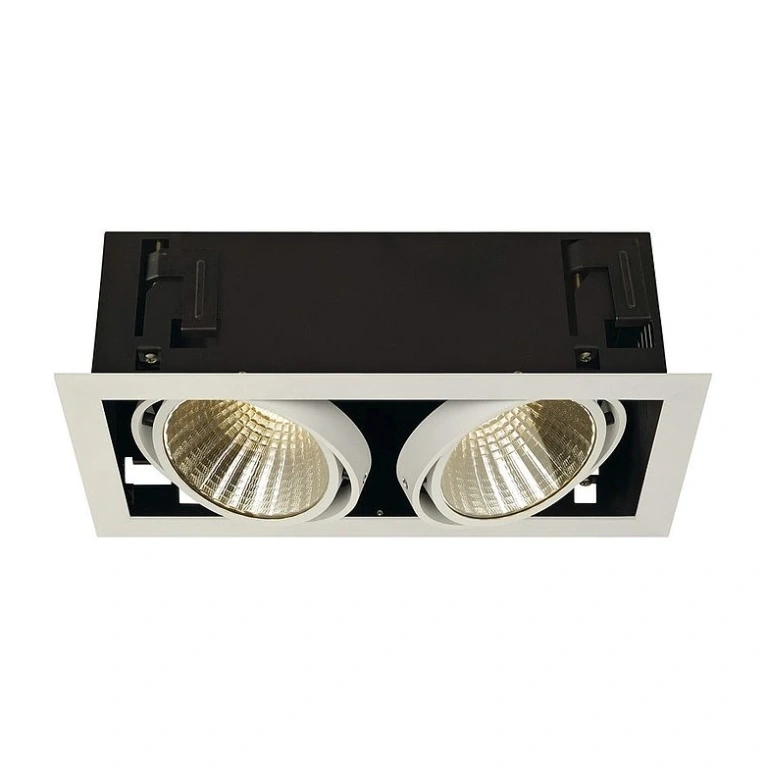 двойна метална луна, matt white, slv, kadux 2 set, led 2x24.5w, 3000k, 5300lm, 115741